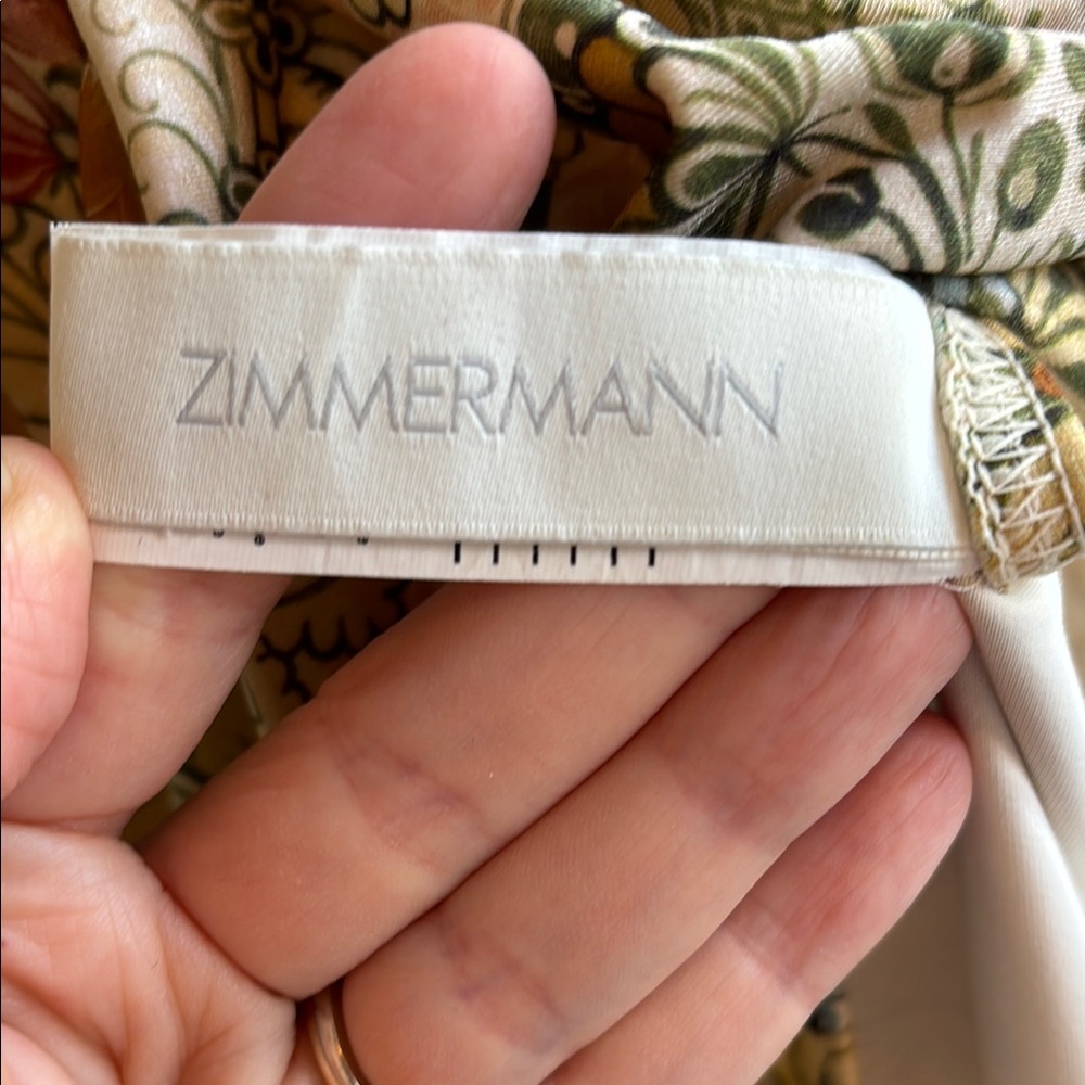 Zimmermann Floral Paisley One-Piece Swimsuit in Cream, Yellow, Pink - Picture 6 of 8